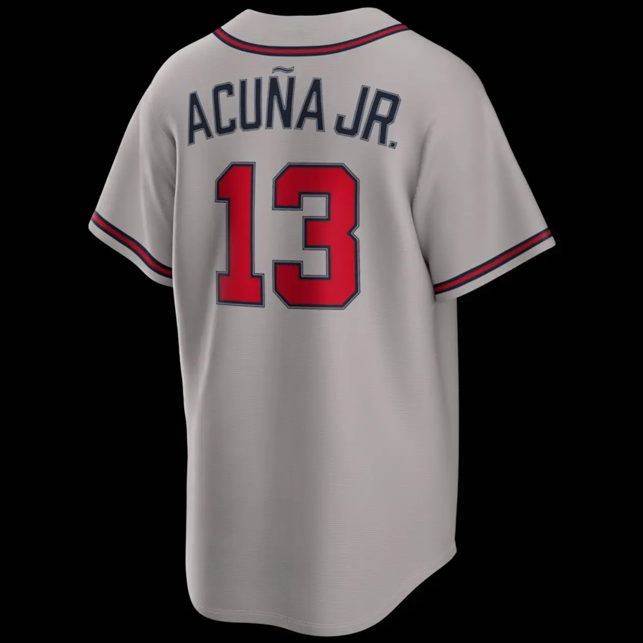 Unisex Baseball Atlanta USA Acuña Jr. 13 Road Replica Jersey - Gray