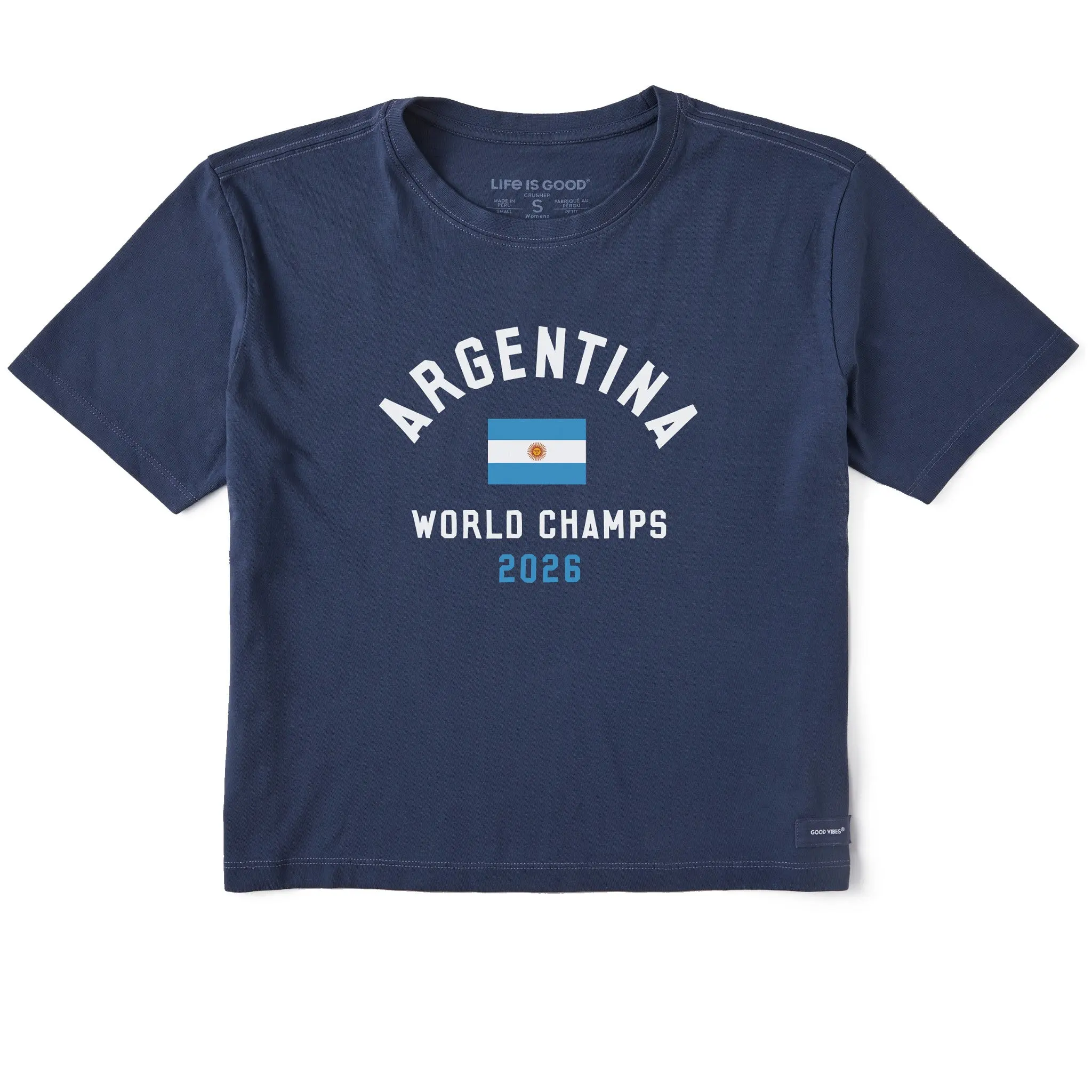 Women's Argentina World Champs Short Sleeve Crusher Boxy Tee