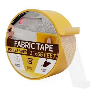 Heavy Duty Double Sided Mounting Tape - Extra Thick Mesh Adhesive for Wall , Power Strips & Decor -  Sticky but Removable (No ) - 1 Inch x 66 Ft