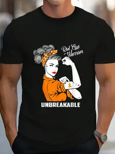 100% Cotton RSD CRPS Warrior Unbreakable T-Shirt RSD CRPS Awareness Gift T-Shirt Women's Men's Graphic Tee Crew Neck summer vacation Tops