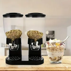 Black Metal Airtight Sealed 1L Canister Food Storage Dispenser - 1-3 PC Kitchen Preserving Containers with Lids for Cereal, Coffee, Grain - Countertop Pantry Organization Kitchen Accessories