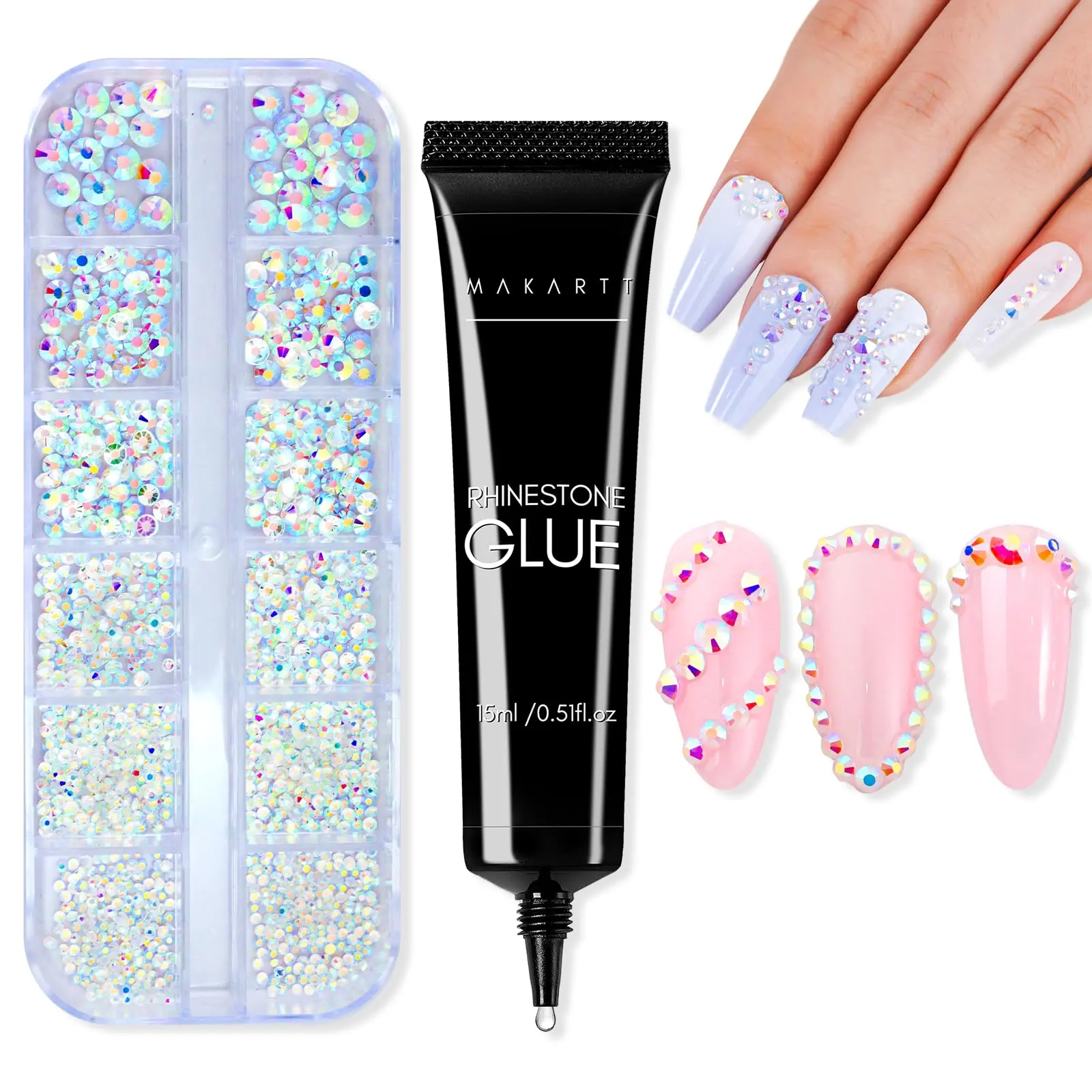 Nail Rhinestone GLue Kit-Crystal AB