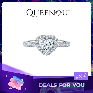 【213】Heart Shaped Synthetic Moissanite Ring– Elegant and Radiant Choice for Winter Women's Anniversary Wedding Ring lovers Gift