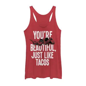 Women's Marvel Deadpool Beautiful Just like Tacos Racerback Tank Top