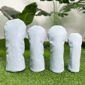 Classic Golf Club Cover, Golf Accessories, Minimalist Blank Design for Driver and Fairway Woods, Premium PU fabric with fleece lining provides best protection for golf clubs, Available in two colors - the perfect holiday gift for golf enthusiasts