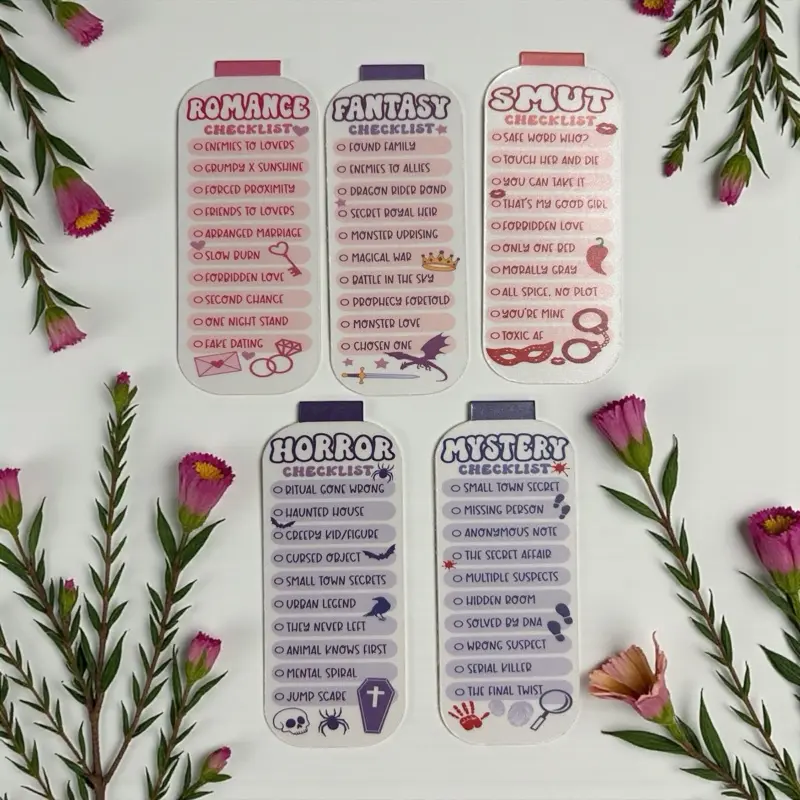 Magnetic Bookmarks – Cute & Trendy Bookmarks with Holographic Film & Magnetic Grip for Book Lovers
