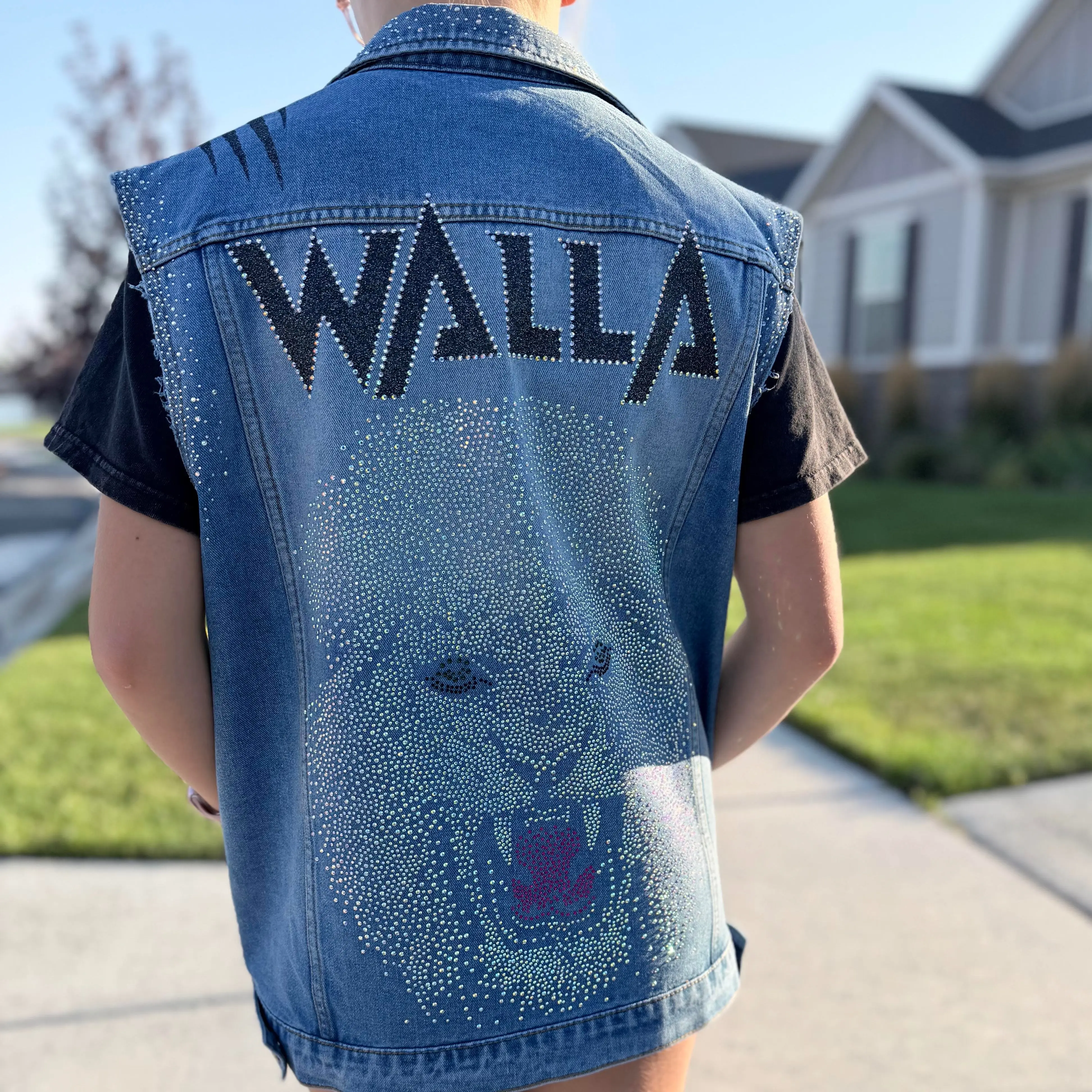 Rhinestone Spirit Jacket - Custom Rhinestone Jacket - Personalized Mens & Women's Attire