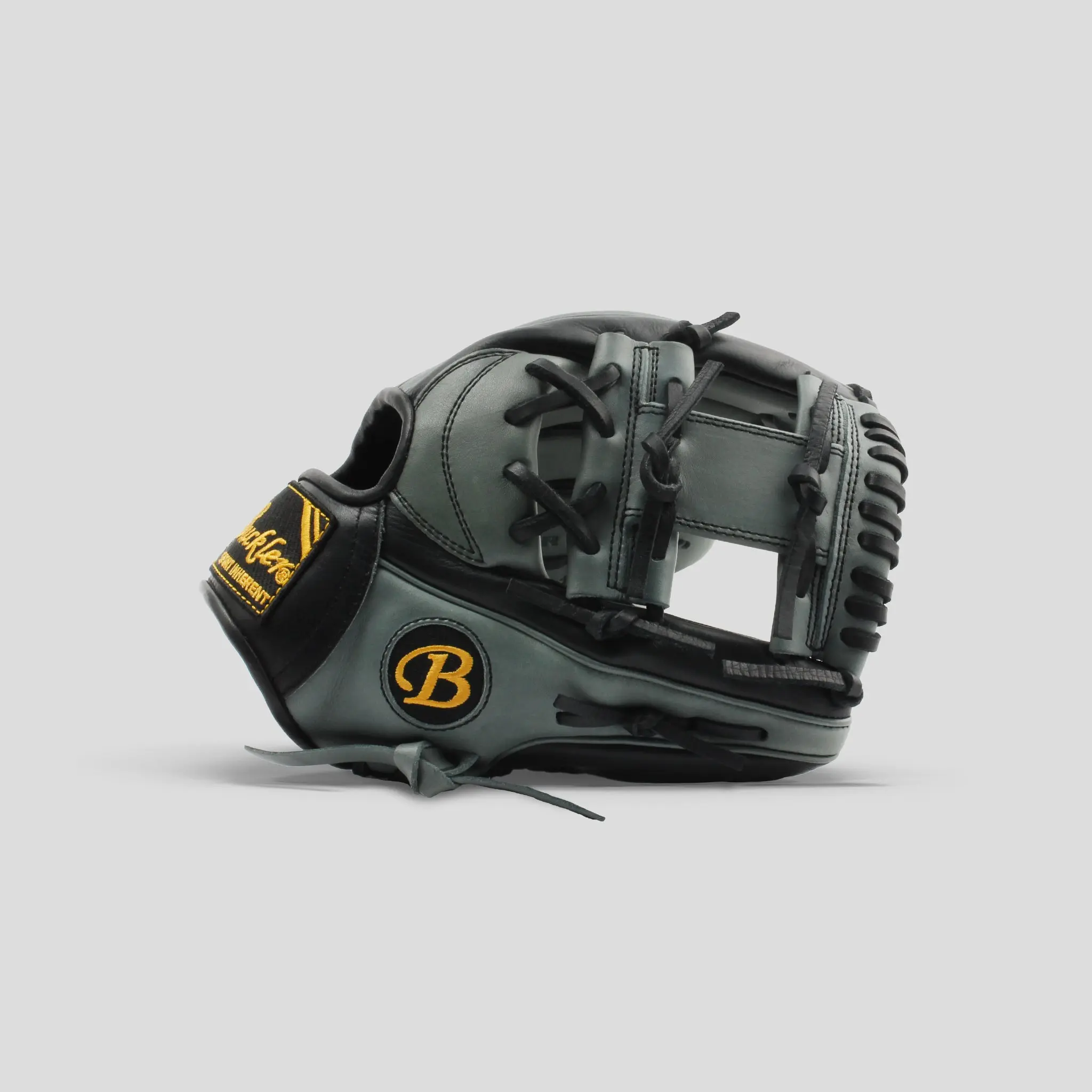 Core 11.5" Baseball Gray/Black Infielder Glove Dual Welting