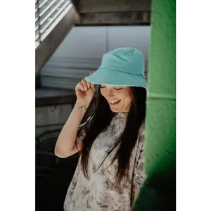Aqua Corded Bucket Hat