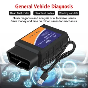ELM327 OBD2 USB V1.5 Adapter Diagnostic Coding Tool with Ford F150 F250 Lincoln Mazda Mercury Code Reader Vehicle Diagnosis on Windows with V1.5 PIC18F25K80 Chip ELM327 Obd2 Cable Connector Interface OBDII CAN-BUS Scanner obd2 scanner