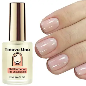 Tinovo Uno Translucent Nail Strengthener 12ml, Nail Care Liquid Treatment, Natural Dryness, No Drying Required, Suitable for Yellowing Soft Nails After Gel Removal and Hardened Nails, Manicure