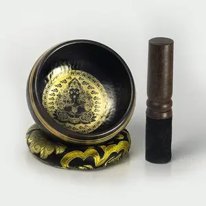 Tibetan Hand Hammered , The Ganesha  (4 inches) Singing Bowl, Healing therapy Meditation , Relaxation ,improved , mood calm tranquility  Relief from physical pain, tension, Mental Focus,  Relief of depression or anxiety, chakra cleansing, kundalini