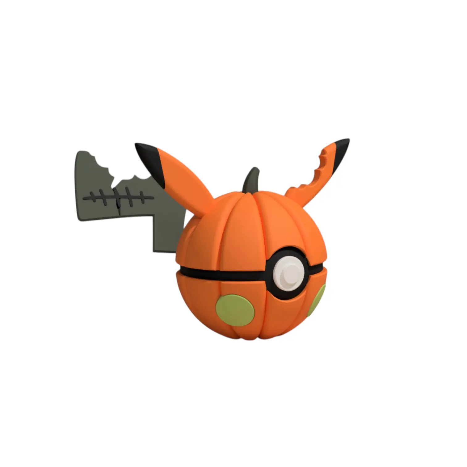 Pikachu Halloween Poke Ball - Inspired 3D Printed Collectible