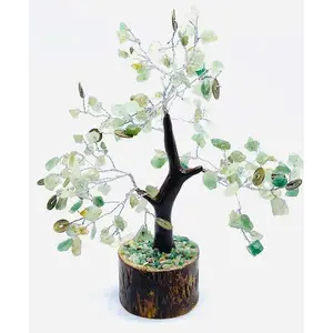 Aventurine, Green W Coins gemstone tree