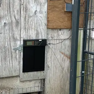 Solar-Powered Automatic Chicken Coop Door for Chicken Cage, Extra Large Auto Door with 4 Modes, Timer, Light Sensor, USB-C Charging, Anti-Pinch, Alert, Remote, LED Screen, Weatherproof Aluminum Alloy Design