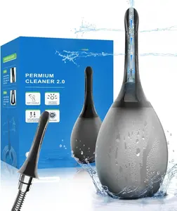 Enema Anal Douche Bottle for Men - Anti BackFlow Enemas Bulb Douches with 7 Spouts,Portable Enemas for Colon Cleanse Men,Feminine Care Shower Anal Douche Kit Cleaner Flusher for Women Cleansing