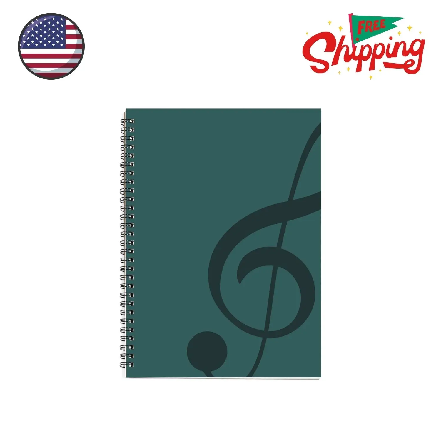 Blank Sheet Music Composition Manuscript Staff Paper Art Music Notebook 100 Pages 26x19cm (Water Blue/Ocean Blue)