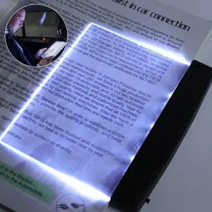 Book Light, Rechargeable Clear LED Flat Book Lights for Reading in Bed at Night with 2 Colors, Bookish Gifts for Women Readers Kids Book Lovers