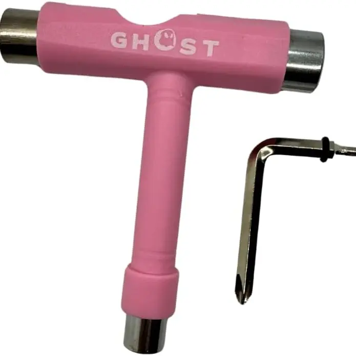 GHOST BOARDS Skate Tool All-in-One, Multi-Function Portable Skateboard T Tools Accessory - T-Type Allen and L-Type Phillips Head Wrench Screwdriver