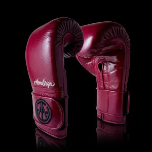 AO Classics Genuine Leather 16 oz Boxing Gloves for Sparring Heavy Bag Training Muay Thai Kickboxing with Classic Vintage Design & Modern Tech Comfort