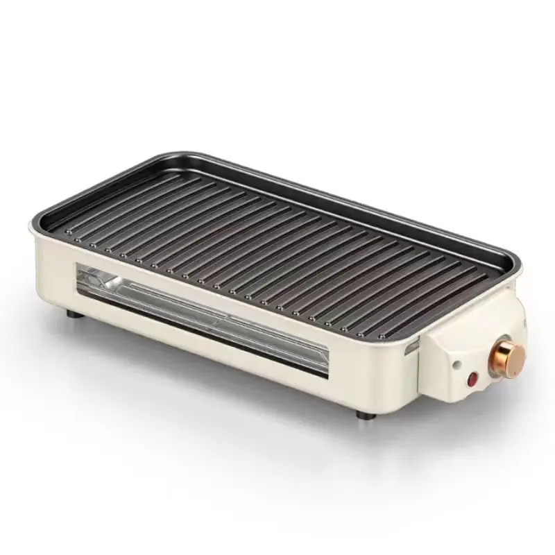1500W Portable Smokeless Electric Barbecue Grill - 2-in-1 Versatility, High-Power Heating, Non-Stick Detachable Baking Sheet, Grease Tray, Easy-to-Clean for Home Party Cooking