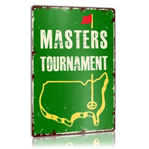 Golf Golfing Masters Tournament Metal Sign Decor for Home Bar Pub Room Man Cave, Rustic Golfing Golf Lover Decorations Gifts for Golfers Dad Women Men, Strong & Sturdy 12 x 8 Inches