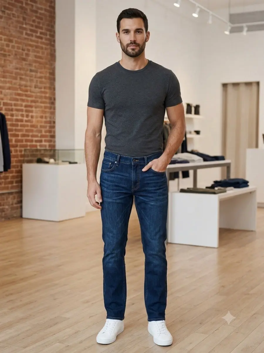 Goodfellow Men's Denim Pants, Menswear Jeans, 36x32 Size B.8, Clothes, Denim Fabric