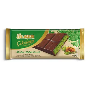 Ulker Famous Dubai Chocolate Bar 93g - Chocolate Bar With Pistachios & Kunafa