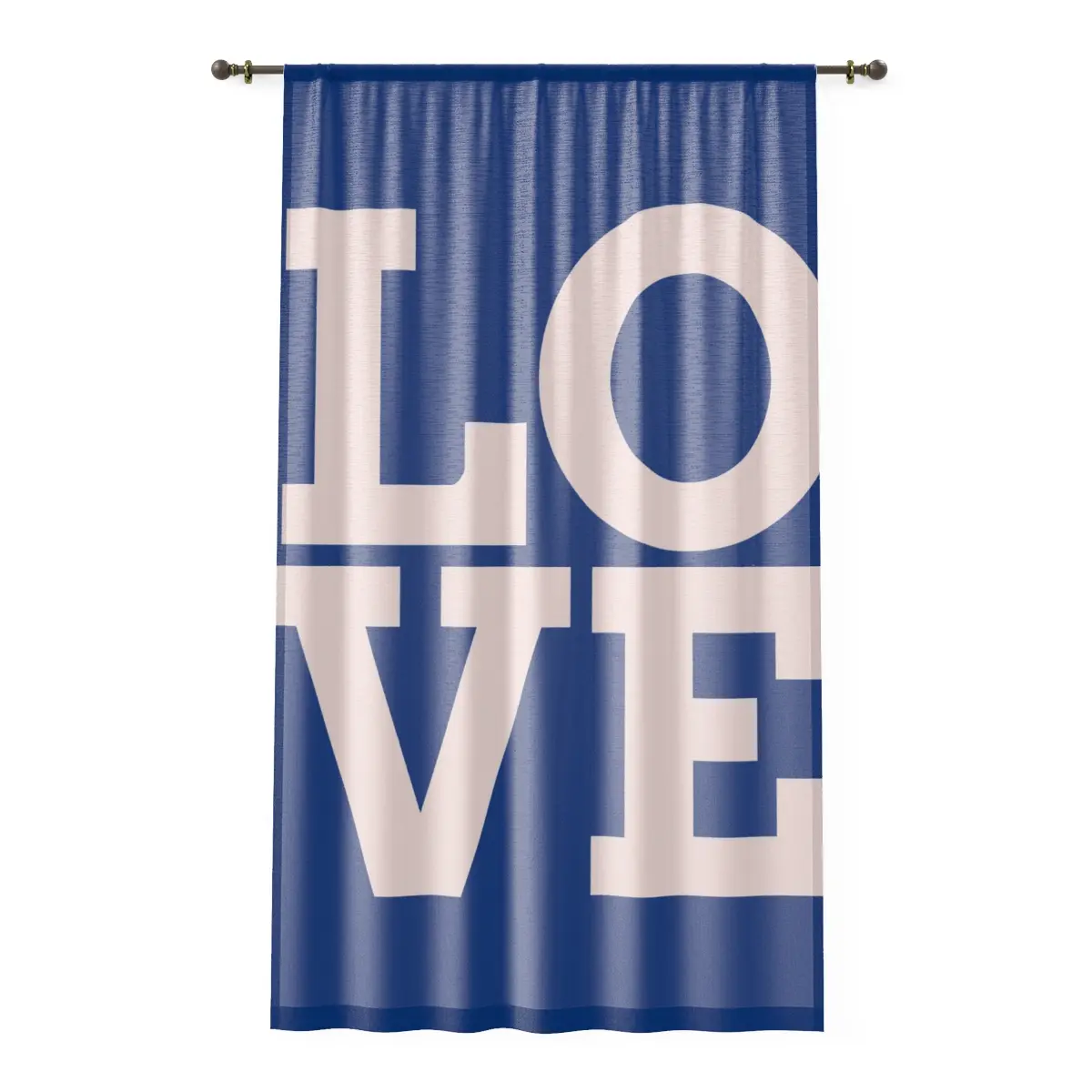 Personalized Graphic Window Curtain - 50" x 84" - 100% Polyester