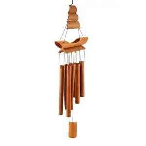 Bamboo Wind Chimes Balcony Outdoor Garden DIY Home Decor Tubes Bell Wall Hanging Ornaments Decorative Crafts