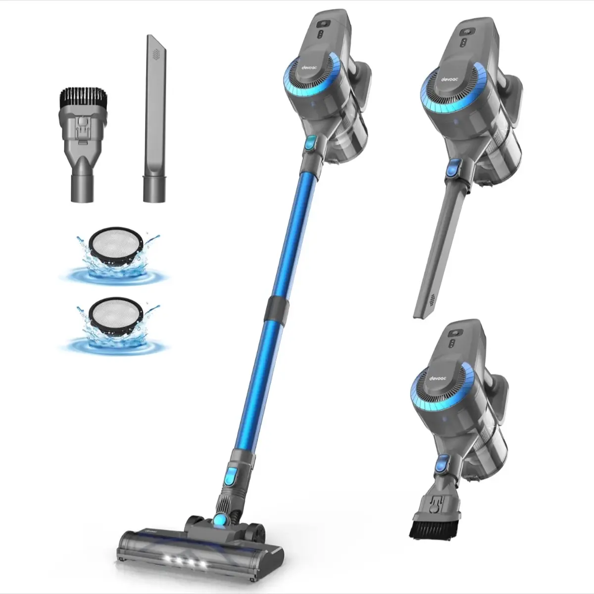 Cordless Vacuum Cleaner 6 in 1 Ultra - Lightweight stick vacuum for Spring cleaning