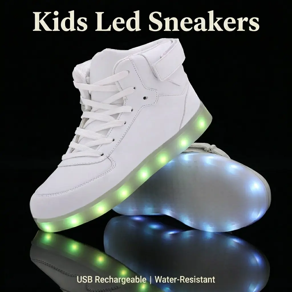 Kids Light Up Shoes USB Rechargeable LED Sneakers for Boys Girls, Luminous Cool Casual Sports Shoes  Gift for Birthday Party Halloween Christmas