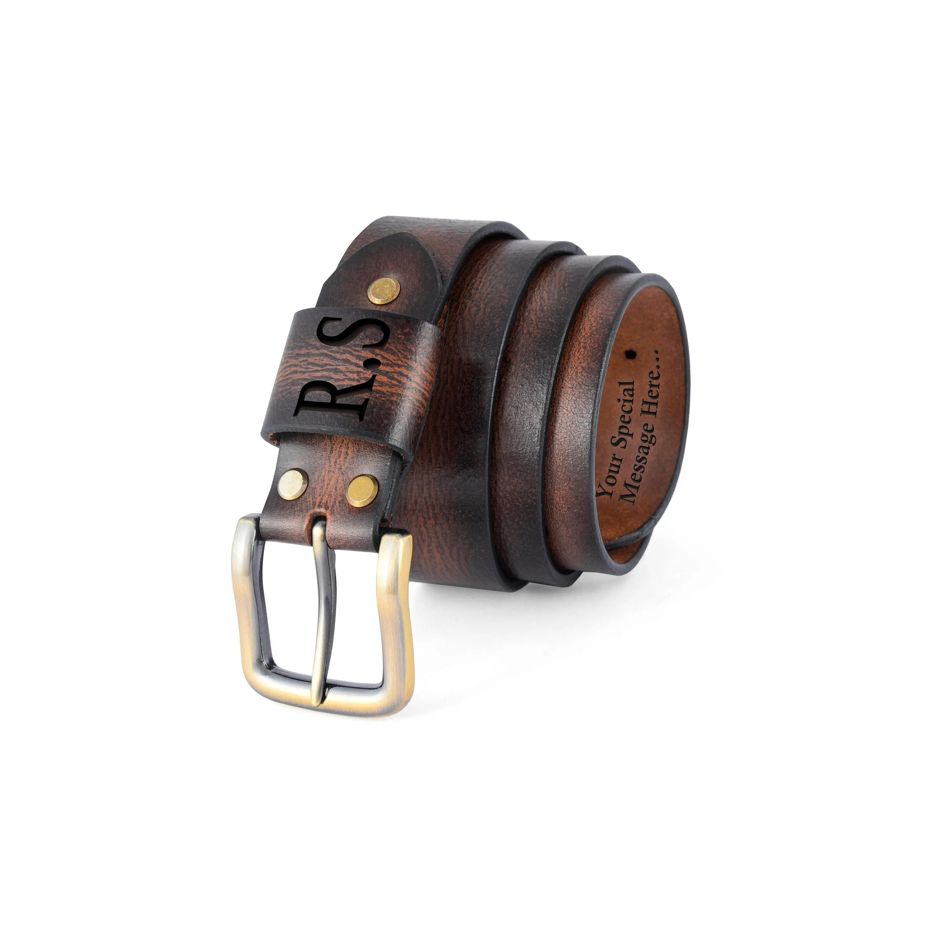 Personalized Name Belt - Anniversary Gift - Engraved Leather Belt - Grooms Men Gift - Genuine Leather - Gift Boyfriend - Father's day gift