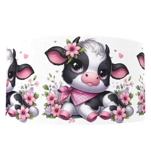 Cow 1 Yard Printed Grosgrain Ribbon 1 1/2 inch wide
