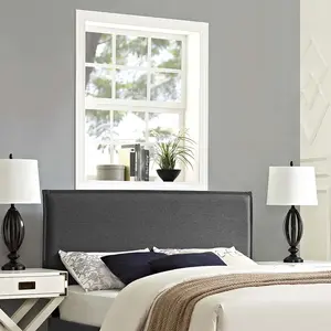 Modway Camille Queen Upholstered Fabric Headboard in Gray