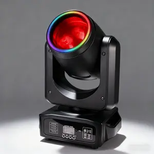 YUERLT LED 200W Moving Head Light Beam&Spot 18 Rotating Prisms 7 Gobos &7Color Wheel DJ Party Wedding Christmas Stage Effect ktv Lighti