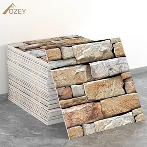 Brick Tile Wall Stickers, PVC Material, Easy Peel & Stick, Waterproof Self-Adhesive Panels for Kitchen, Living Room, Bathroom, Home Decoration