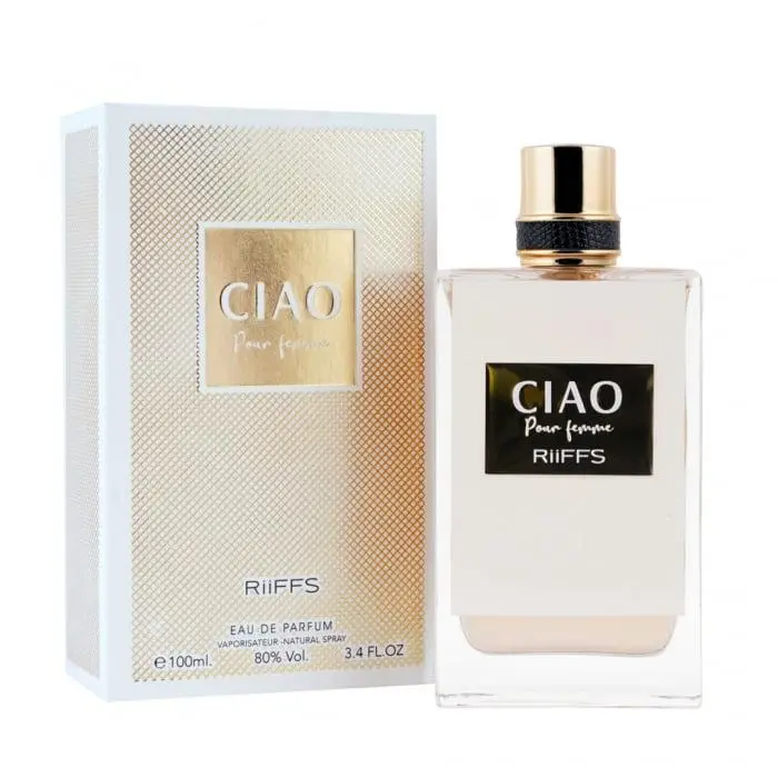 Riiffs Ciao Pour Femme Women's EDP Fragrance - 100 ml (3.4 oz) Bottle - Gourmand, Floral Oriental, Luxurious Unisex Beauty & Personal Care Item, Gourmand Fragrance, Floral Oriental Fragrance