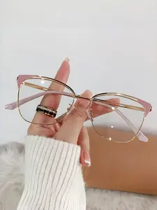Elegant Cat Eye Glasses, Ultra-Light Durable Frame, Perfect for Work & Daily Use, Stylish Plain Design, All-Season Fashion Accessory
