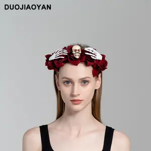 Halloween Hair band accessories, skull flower