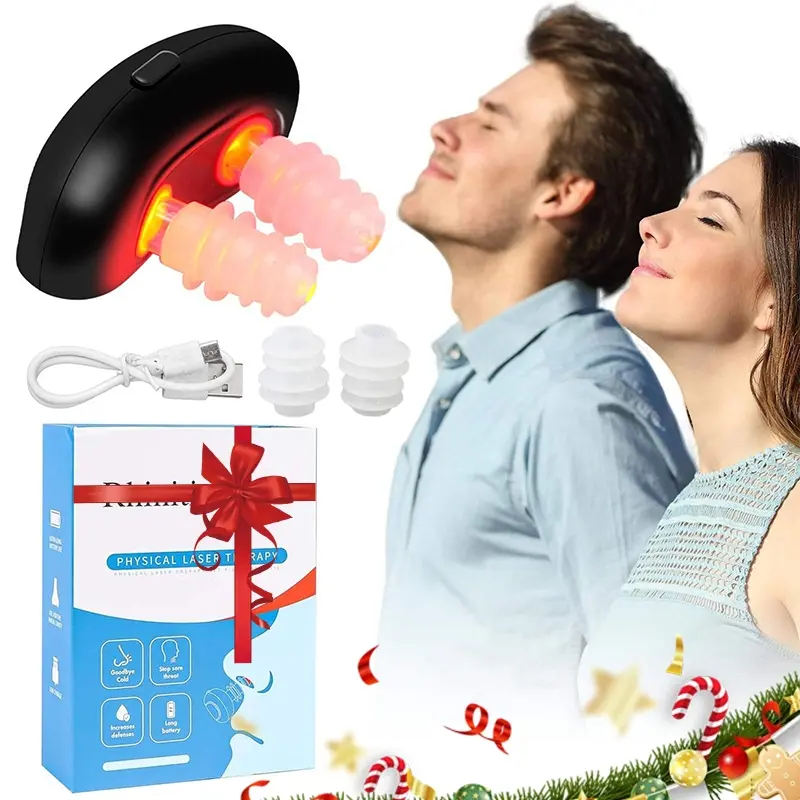 Portable anti snoring nasal dilator Laser with therapeutic function, Nighttime Use, used to soothe sleep breathing, suitable for holiday gift giving