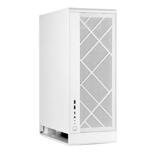 SilverStone Technology ALG1MW Plastic Micro-ATX Tower PC Case - Stack Effect Design, SFX Compatibility, 2 USB 3.0 Type A Ports, Mandatory Cable Routing Design, 200x507x307mm, White