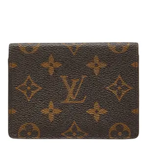 Pre-owned Louis Vuitton Canvas Small Leather Goods Monogram Card Case