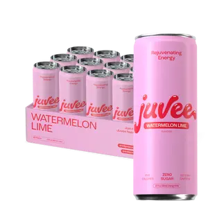 Juvee Watermelon Lime Energy Drink - 12 Pack Zero Sugar 5 Calories 128mg Caffeine Vitamin C Enhanced Functional Ingredients