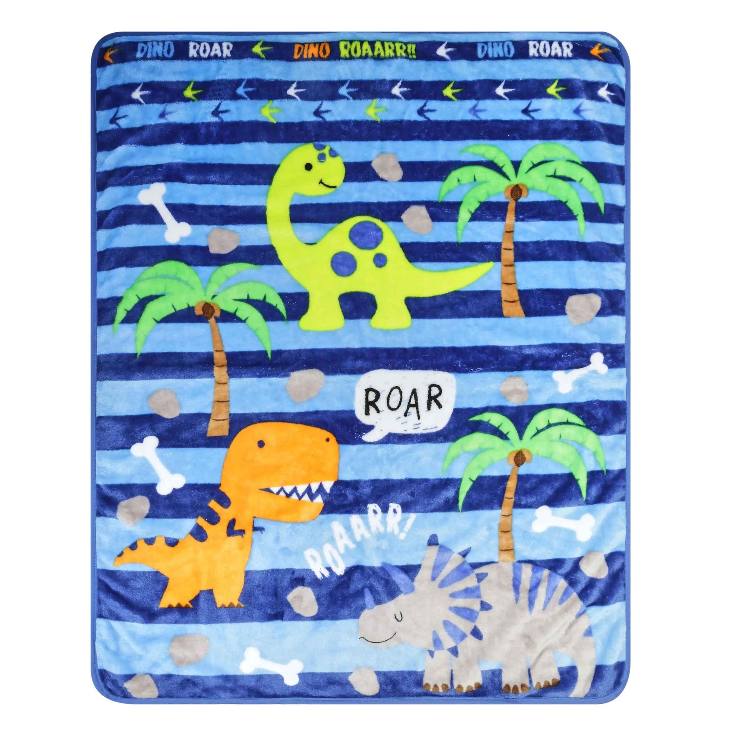 EVERYDAY KIDS Toddler Dinosaur Throw Blanket