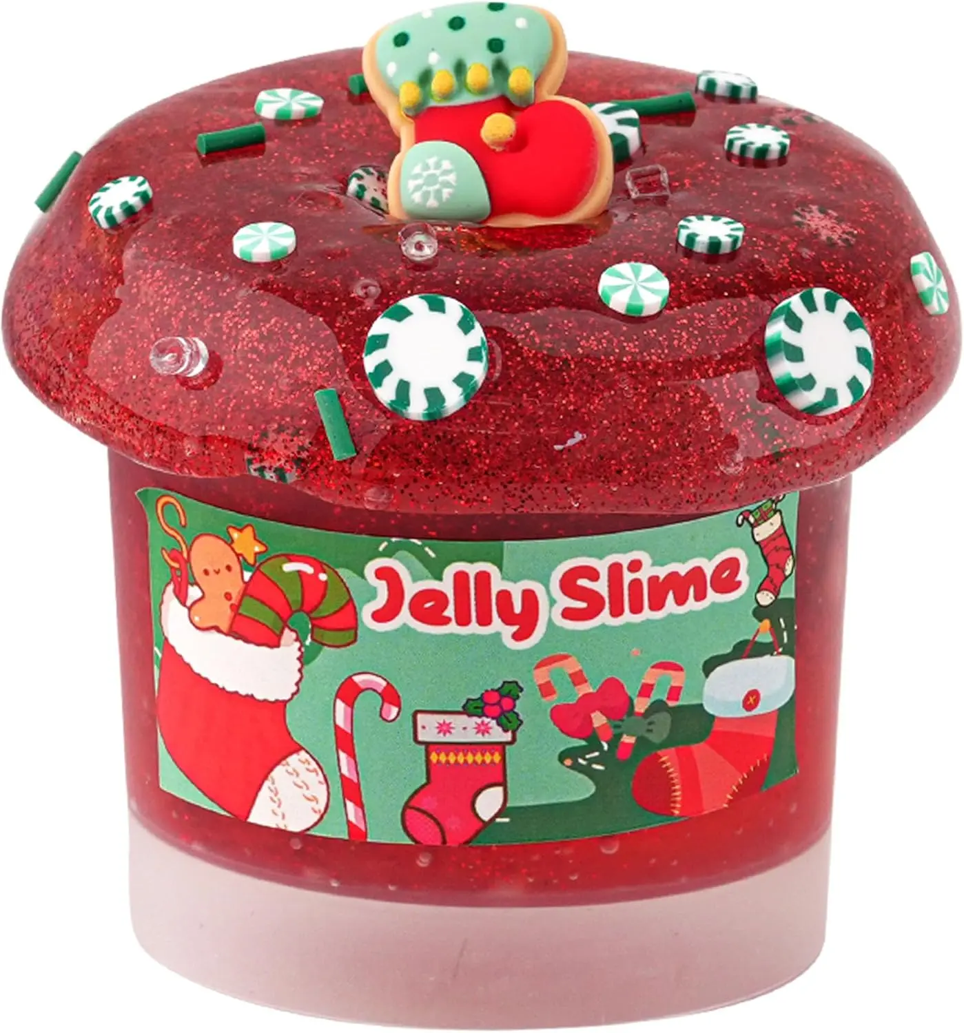 Halloween fall Gift Red Glitter Crystal Slime for Kids – Super Soft Non-Sticky Premade Slime, Sensory Toy for Girls & Boys, Christmas Stocking Stuffers, Birthday, Easter & Halloween Gift