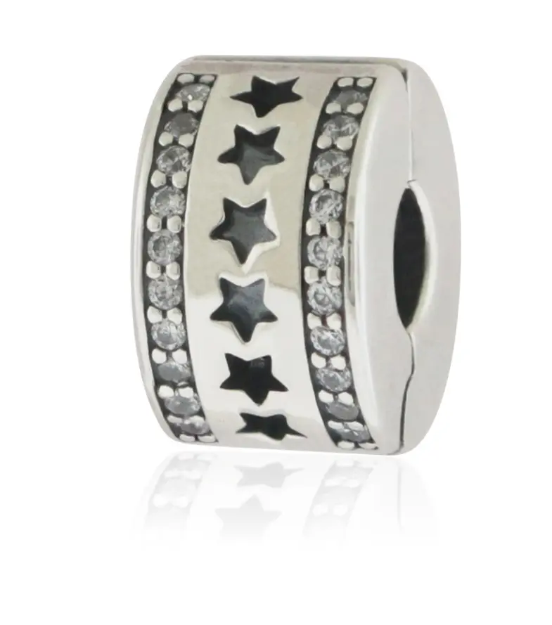 PANDORA Starry Formation Clip Charm - 796381CZ, Charms & Pendants with Star Motif, Cut-Outs, Bejeweled Style for Bracelet Stylings