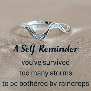 LITTLE ROOM~Elegant Wave Symbol Love Ring - Perfect Gift for Birthdays, Christmas, New Year's, Anniversaries & Mother's Day