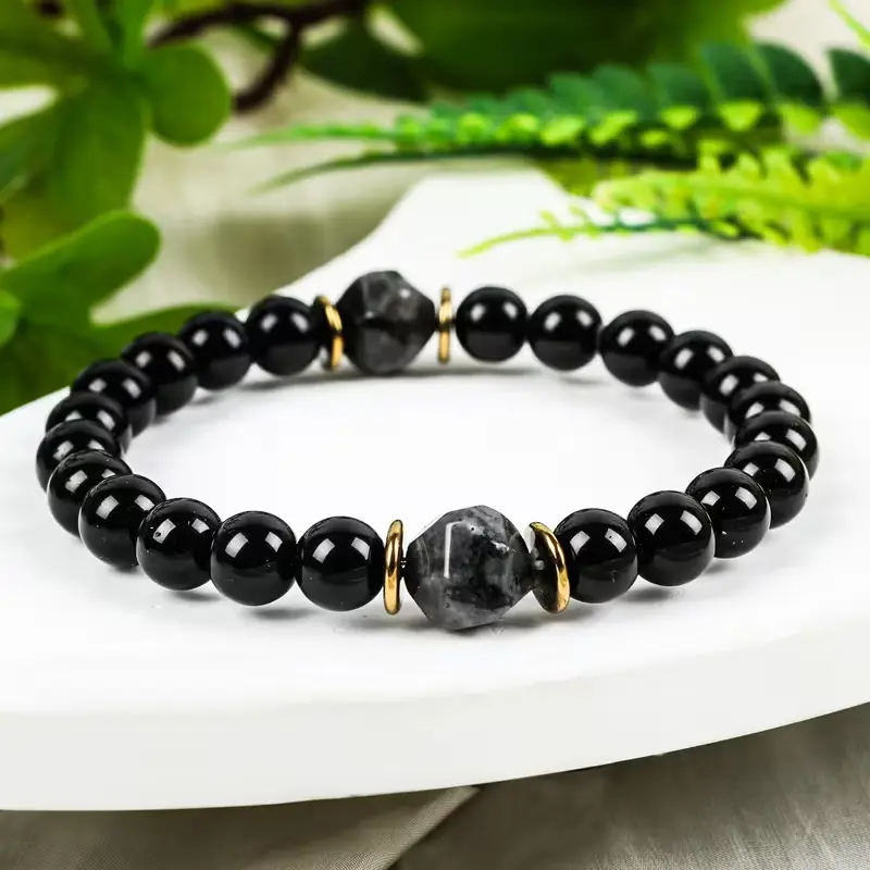 Black Protection Shield Crystal Bracelet - Energetic Safety, Communication Enhancement, Black Bracelet, Exquisite Bracelet, Healing Crystal Bracelet