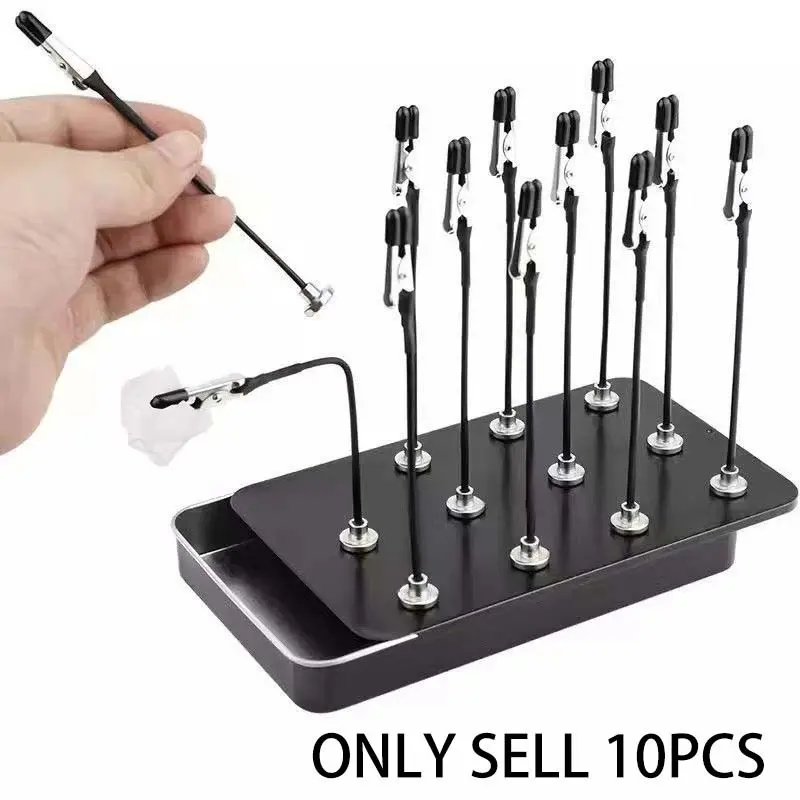 10pcs Multidirectional Metal Crocodile Clips, Flexible Colorful Clamps for Model Making, Card Holder, Hand Drawing, Welding Aid, Adjustable Angles, Soldering